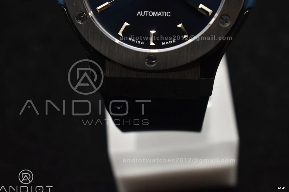 Best Dial Blue HBF Classic On Edition 1:1 SS 42mm Blue Strap Gummy A2892 Fusion 0130